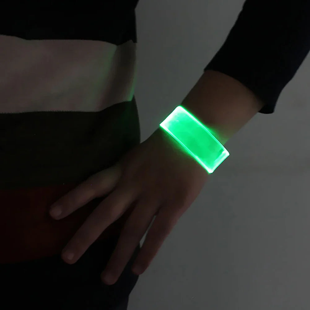 Silicone Sound Controlled LED Light Bracelet - Light-Emitting Bracelet for Entertainment Parties, Wristband with Halloween Theme