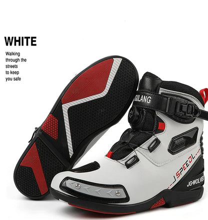 New Motorcycle Boots for Men & Women – Anti-Slip Winter Riding Sneakers for Bicycle, Mountain Racing & Road Speed, Autumn Ready