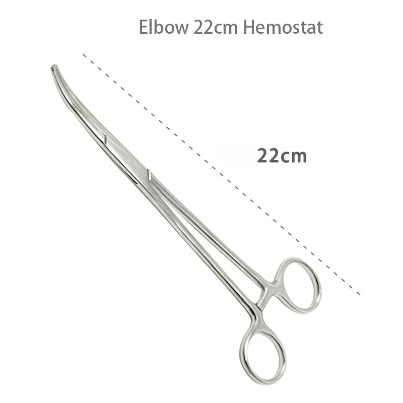 Stainless Steel Hemostatic Forceps – Surgical Locking Clamp Tool, Curved & Straight Tip Fishing Pliers & Medical Hemostat Tool