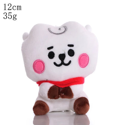 BTed 21 Plush Toys – Kawaii Mini Anime Keychain Pendant, Soft Stuffed Animal Doll Gift for Kids (12–22cm)