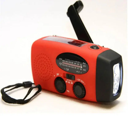 Multifunctional Solar Hand Crank Radio - AM/FM/WB/NOAA Weather Bands, 2000mAh USB Charging, Emergency LED Flashlight, Portable Power Bank