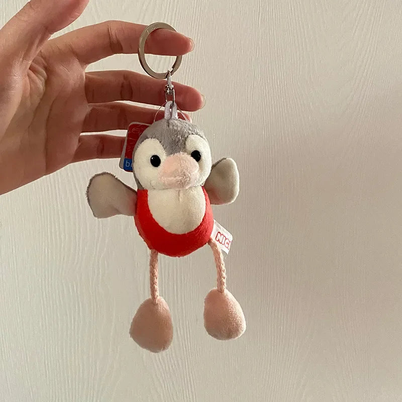Cartoon Kawaii Animal Plush Keychain – Cute Small Animal Backpack Pendant, Creative Soft Toy Accessory