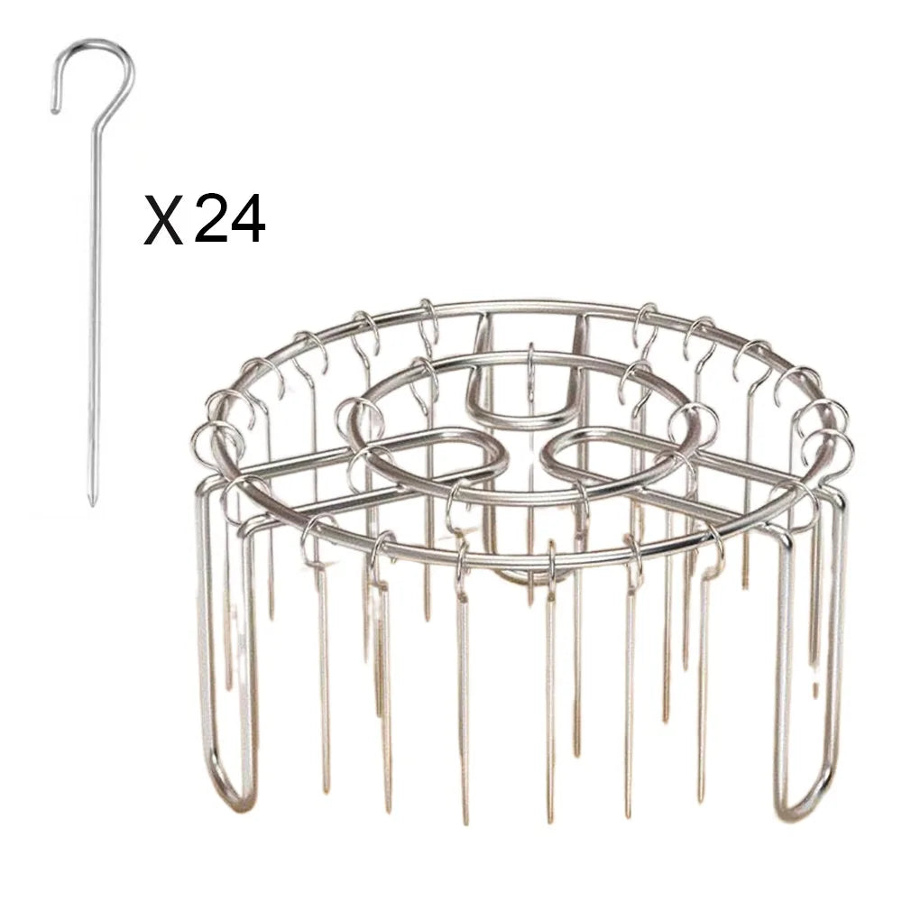 Stainless Steel Vertical BBQ Skewer Rack – Detachable Grill Holder for Kebabs, Meat & Baking Skewers