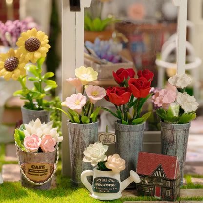 DIY Wooden Sunshine Greenhouse Cottage – Miniature Dollhouse Kit with Furniture for Friends' Gifts