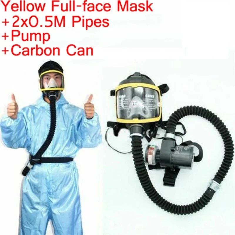 Electric Constant Airflow Full/Half Face Gas Mask – Supplied-Air Respirator for Workplace Safety & Protection