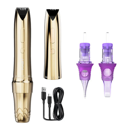 Mast P60 Wireless Tattoo Pen – Permanent Makeup Kit with 2 Batteries & 5 Adjustable Strokes for Eyebrows, Eyeliner & Lips