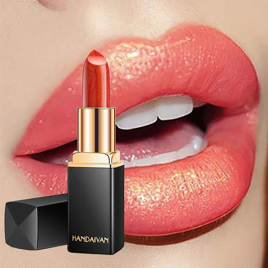 Handaiyan 9 Colors Lipstick – Glitter, Matte, Velvet, Nude, Shimmer, Sexy Red, Long-Lasting, Waterproof Professional Makeup