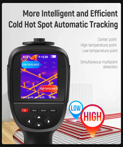 GW256 Handheld Infrared Thermometer – HD Digital Thermal Imager Camera, 2024 Floor & Wall Heating Pipe Tester