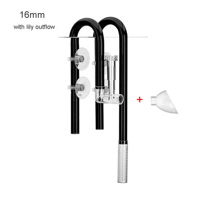 AQUAPRO Aquarium Inlet & Outlet Pipe Set – Plastic Skimmer Lily Flow for Fish Tanks & Bowls