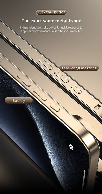 Camera Protection Hybrid Silicone & Aluminum Metal Phone Case for iPhone 16/15/14/13 Pro Max – Better Heat Bumper
