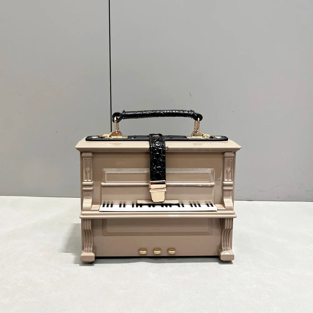 Luxury Designer Piano-Shaped Handmade Crossbody Shoulder Bag for Women – Elegant Purse, Messenger & Banquet Bag