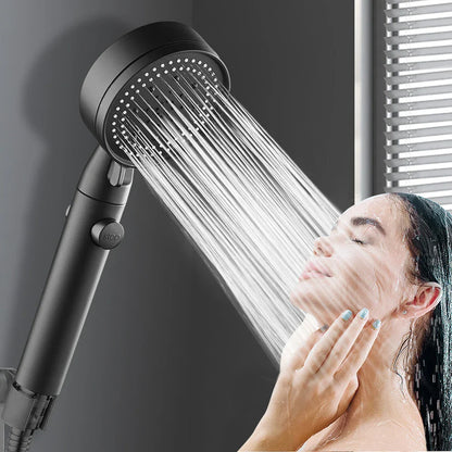 High Pressure Shower Head with Hose – 5 Modes Adjustable, Water-Saving Spray Nozzle with One-Key Stop for Bathroom Accessories