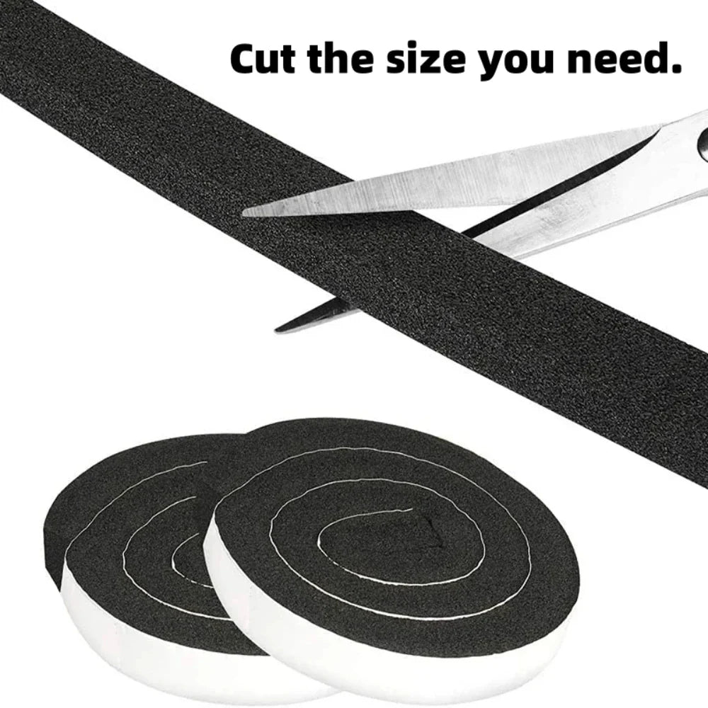 4M Foam Self-Adhesive Sealing Strip - Wearable Sliding Dustproof Sponge Tape for Door & Window - Soundproof Home Insulation