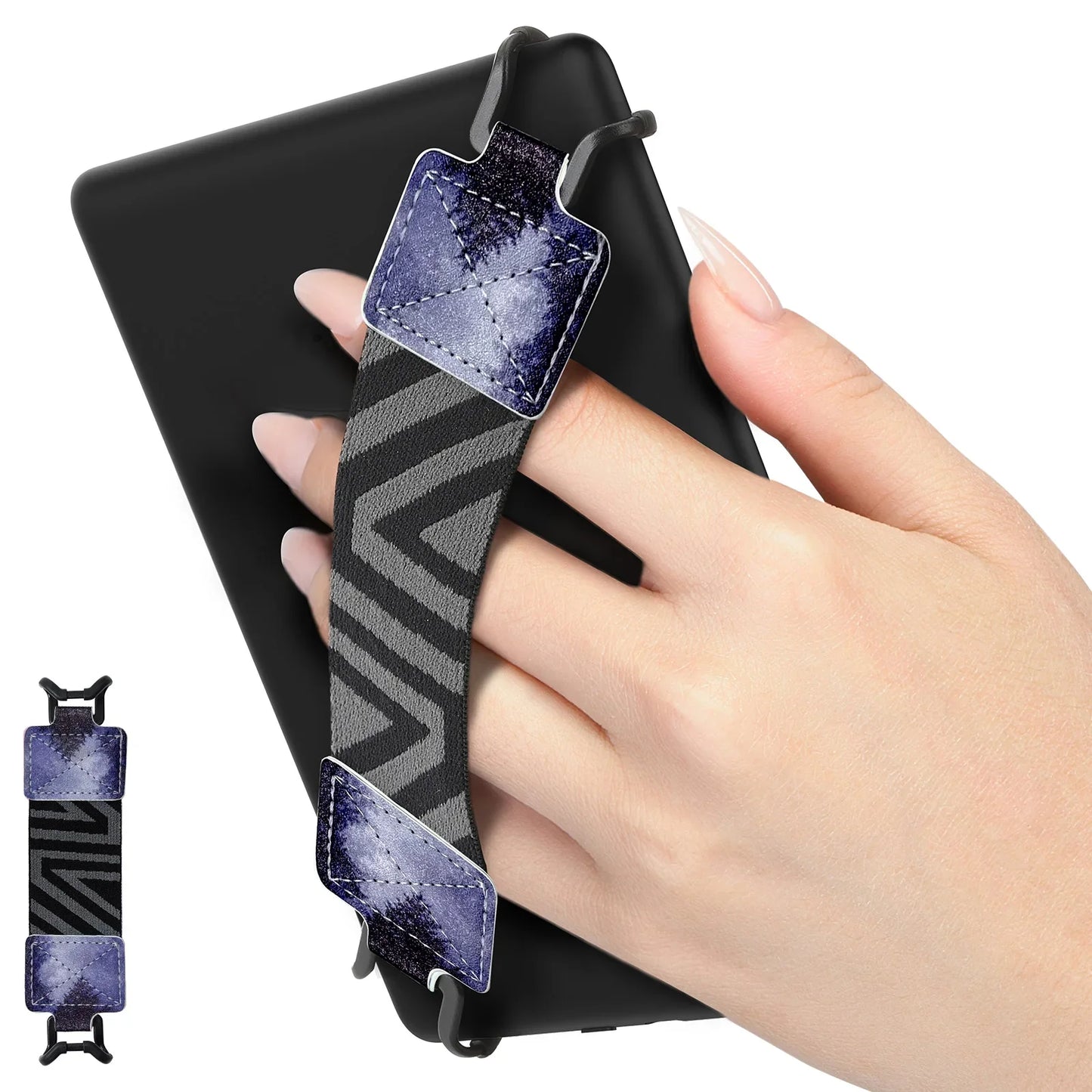 Security Hand Strap for 6-8" Kindle eReaders and Fire Tablets - High-Elasticity, Lightweight Finger Grip Holder