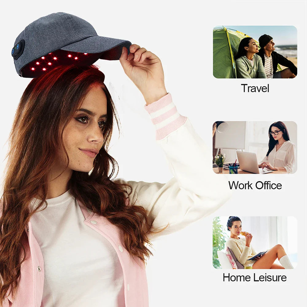 Infrared LED Hair Growth Cap – 660nm & 850nm Red Light Therapy for Hair Regrowth & Scalp Care