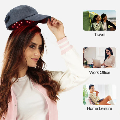 Infrared LED Hair Growth Cap – 660nm & 850nm Red Light Therapy for Hair Regrowth & Scalp Care