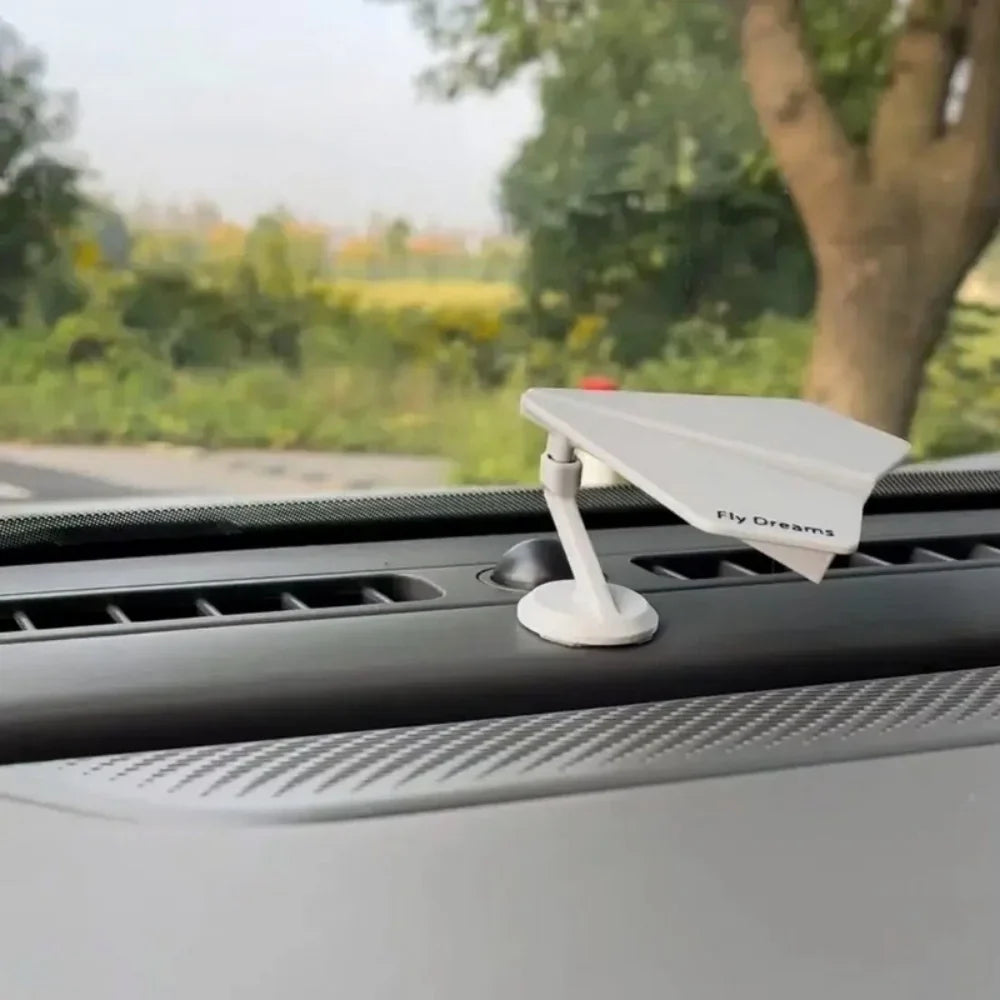 Auto Turning Airplane Model Decor – Rotating Car Dashboard Ornament for Interior & Center Console Decoration