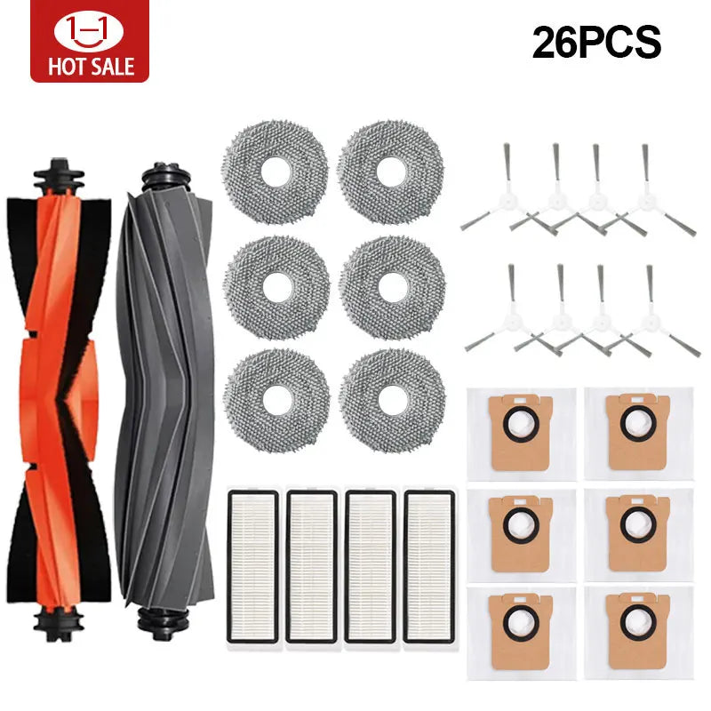 Xiaomi Robot Vacuum X20/X20 Plus Accessories – Dust Bag, Mop Cloth, Side Brush & HEPA Filter Replacement