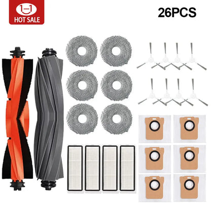 Xiaomi Robot Vacuum X20/X20 Plus Accessories – Dust Bag, Mop Cloth, Side Brush & HEPA Filter Replacement