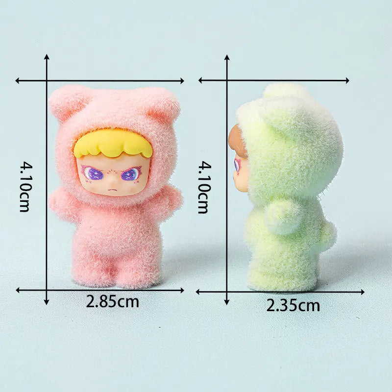 10pcs Anime Plush Dora DIY Decoration | Cute Mini Resin Doll Keychain Blind Box Gift