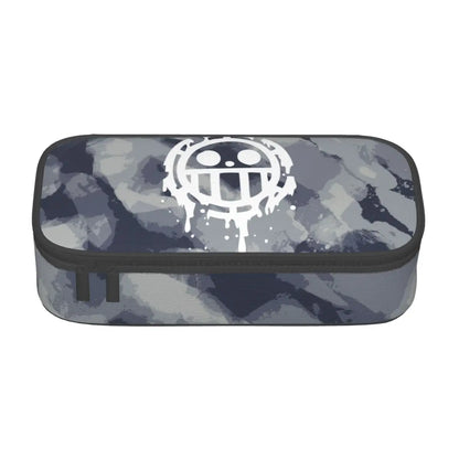 Cute Custom One Piece Pencil Case – Large Capacity Straw Hat Pirates Skull Stationery Bag for Boys & Girls