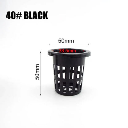 50pcs Hydroponic Mesh Net Baskets — Soilless Plant Nursery Cups for Veggie & Clone Growth