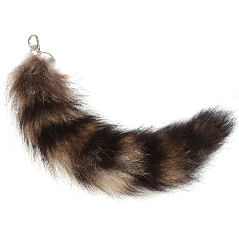 Raccoon Tail Keychain — Creative Coat Tail Key Ring Chain, Unique Gift for Men