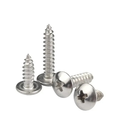 50/20/10pcs M3-M6 Stainless Steel Self-Tapping Screws – Cross Recessed Truss Head for Wood