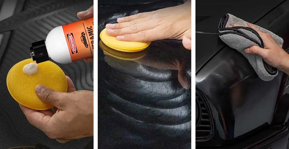 Hydroshine 3-in-1 Ceramic Wax – Remove Swirl Marks, Scratches, Rust & Oxidation, Paint Care & Polishing with Carnauba Protection