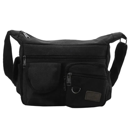 Men's Casual Sling Bag – Vintage Crossbody Messenger Shoulder Bag for Travel & Outdoor Use