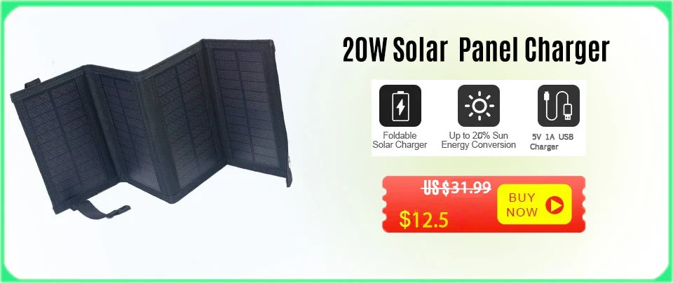 12V Solar Trickle Charger — Portable Waterproof Solar Battery Maintainer for Car