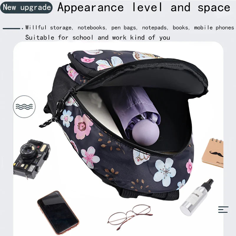 Trendy Floral Backpack Multi-Design – Lightweight Adjustable Strap Casual Daily Use Bag, Stylish Gift Backpack