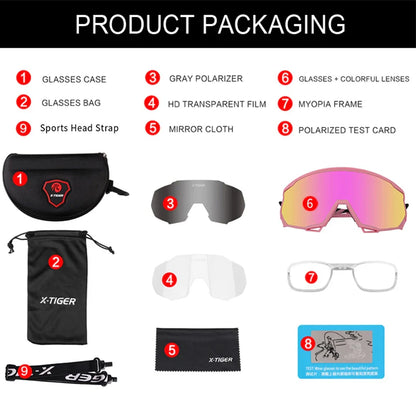 X-TIGER Polarized Cycling Glasses — Photochromic MTB & Road Bike Sunglasses for Sports
