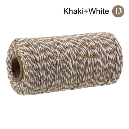 2mm 100M Macrame Cotton Cord – Twine Thread for DIY Crafts, Wall Hangings, Bohemian Wedding & Home Decor