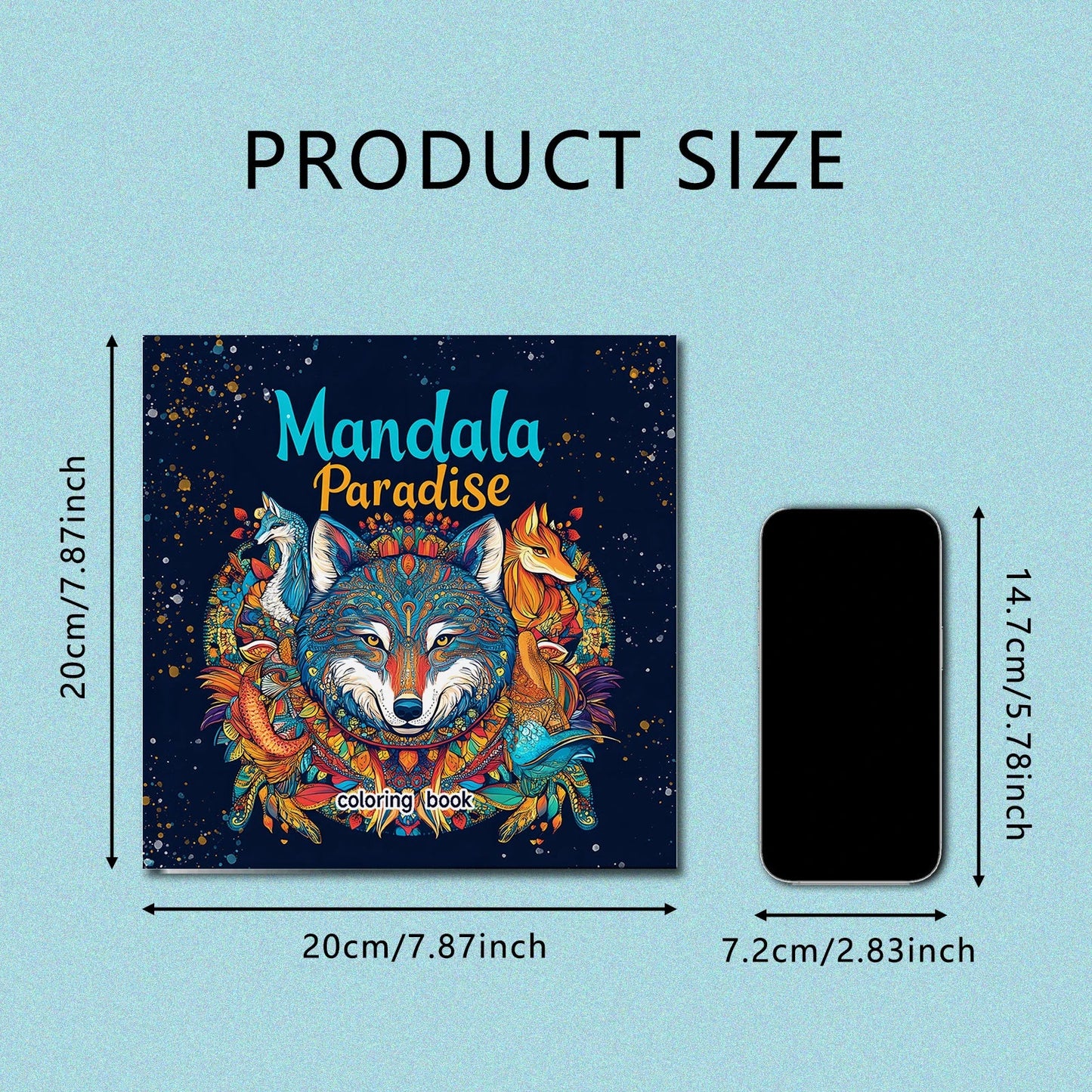 24-Page Mandala Animals Coloring Book - Creative Art & Stress Relief Activity Book for Adults, Gifts & Parties