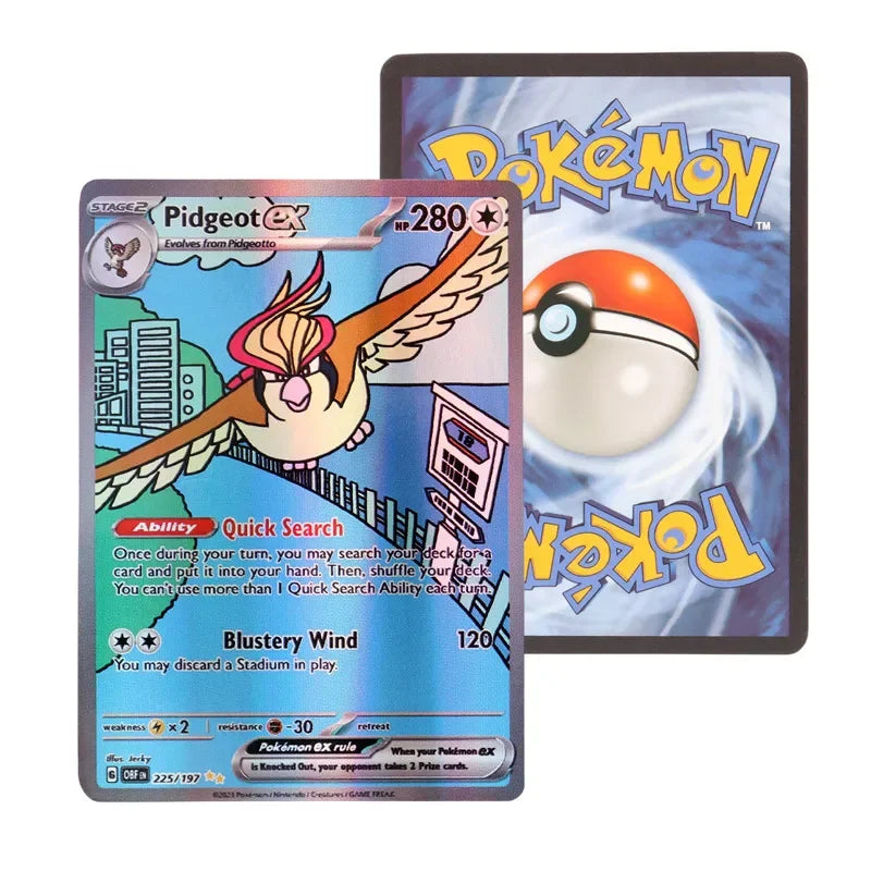 60-100Pcs English Pokemon Cards – Holographic EX, Vstar, Vmax, GX, Charizard, Mewtwo & Evolution Combos