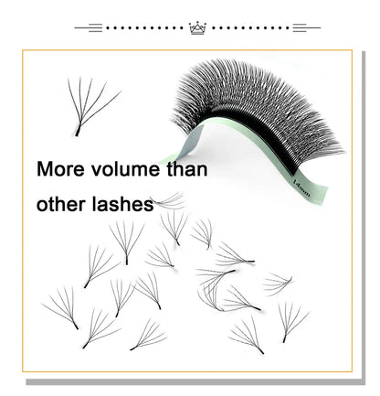 4D-5D W Eyelash Extension – Fluffy Volume Mink & Faux Mink Premade Fans, Dolly Hybrid 3D Lashes