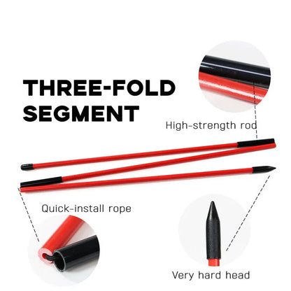 6 Colors Golf Alignment Sticks – Collapsible Practice Rods for Putter Green & Swing Training Tools