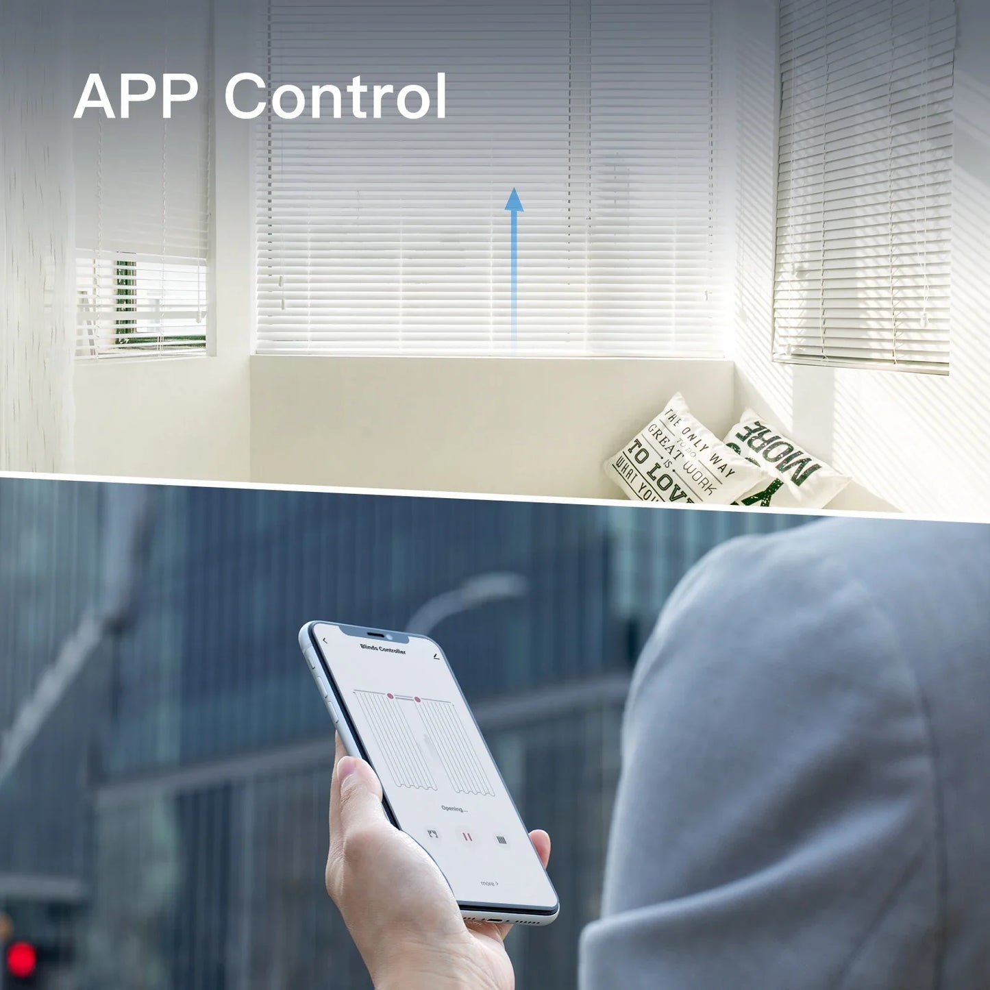 MOES Tuya WiFi Smart Motor for Roller Blinds - Electric Chain Drive with RF Remote and Smart Life App Compatibility - Works with Alexa/Google