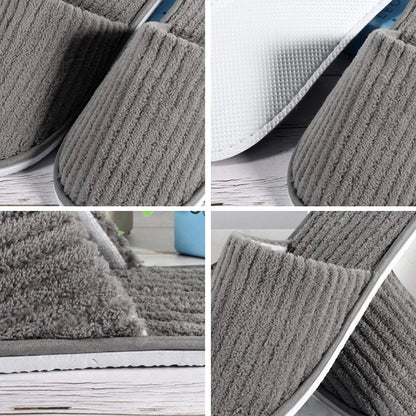 3 Pairs Set Non-Slip Closed Toe Disposable Hotel Slippers – Soft Indoor Guest & Travel Bathroom Slippers