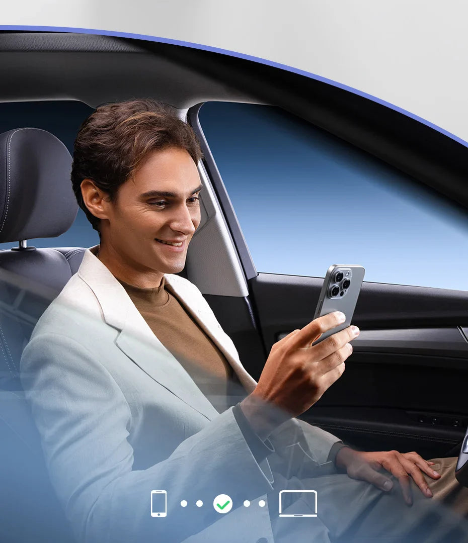 Baseus Wireless CarPlay Adapter - Wired to Wireless Auto Connect, Plug & Play Bluetooth Smart Car System