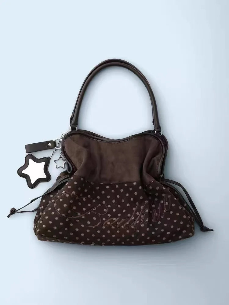BadBlue Leopard Print Tote Bag - Forest-Inspired Trendy Business Handbag with Sweet Style