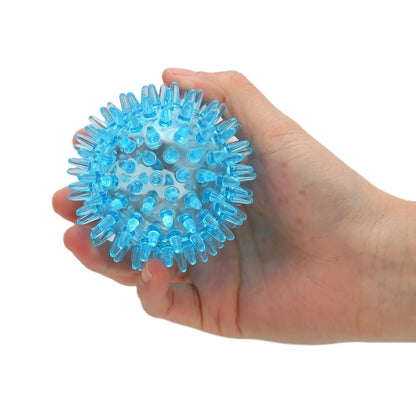 Spiky Hollow Massage Ball – Soft Transparent Stress Relief & Hand Wrist Strength Recovery Exercise Ball