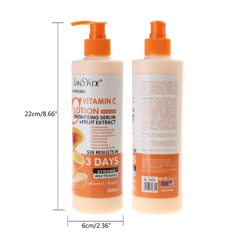 Vitamin C Body Lotion – Moisturizing & Nourishing Body Cream for Skin Repair, Anti-Chapping & Brightening