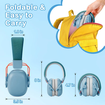 Adjustable Kids Noise Reduction Earmuffs – Baby Ear Protection with 25dB NRR Safety Muffs