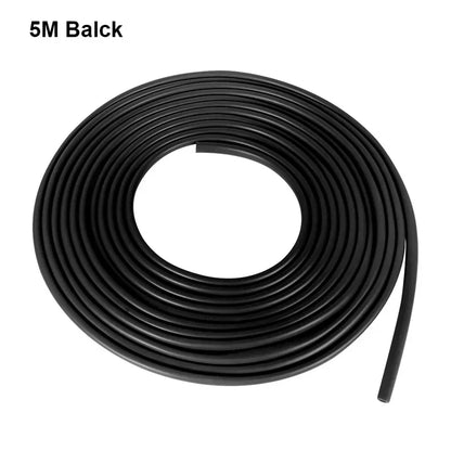 5M Car Door Edge Protector Strip - U Type Rubber Trim Moulding Guard with Adhesive Sealing Tape for Anti-Scratch Vehicle Protection