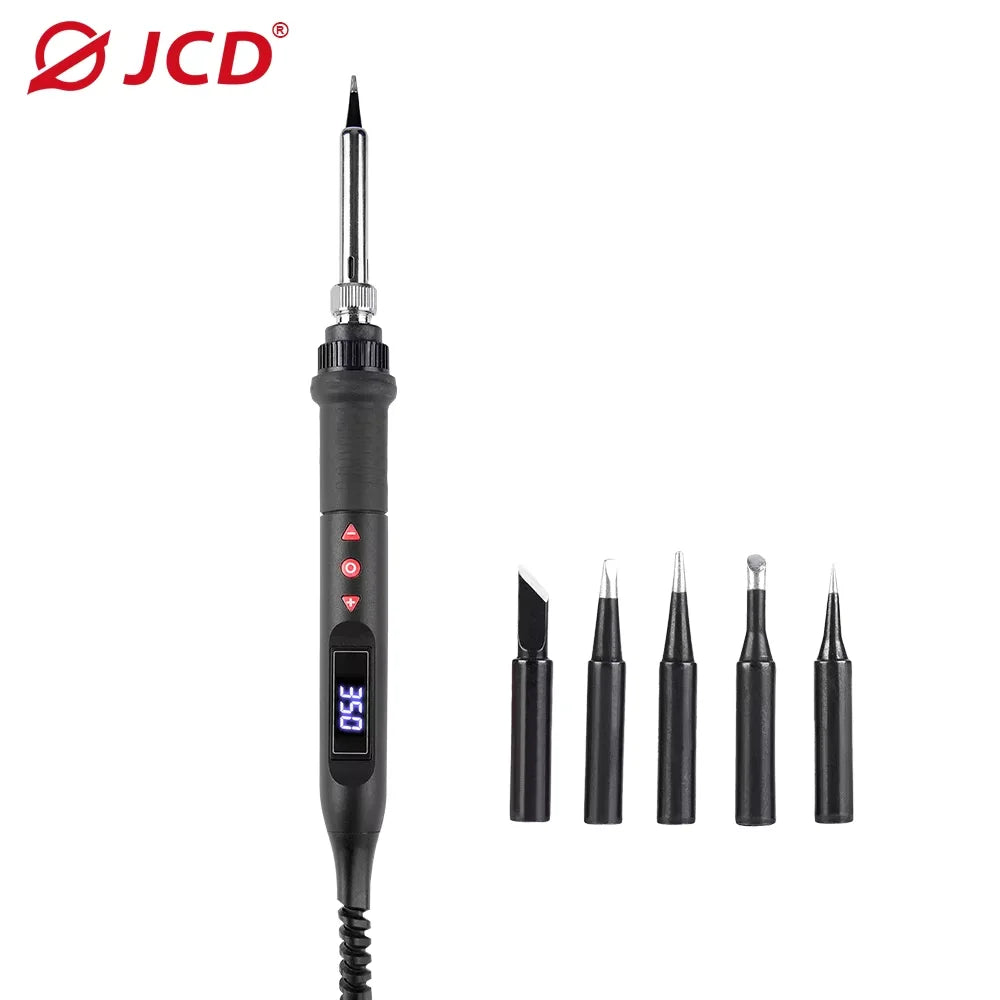 JCD 60W/80W Electric Soldering Iron – Adjustable Temperature with Digital Display for Welding & Repair