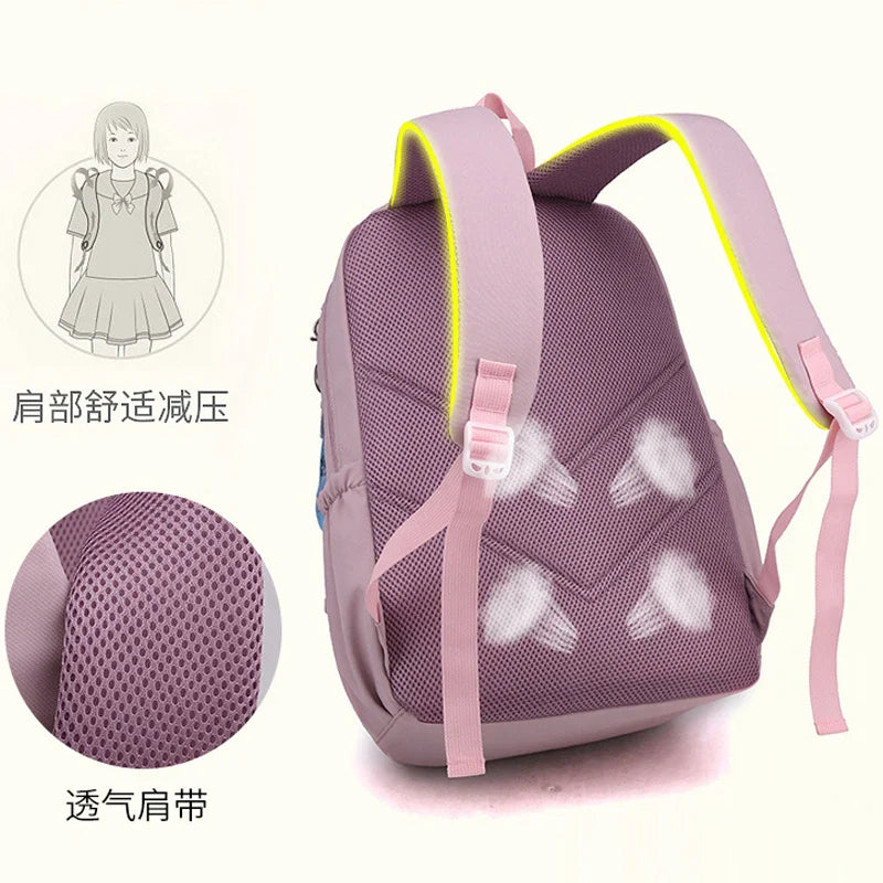 Pink Girl School Backpack – Ideal for Teenagers, Women, and Children – Primary and High School Bag, Class Backpack for Teens and Kids