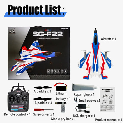RC F22 Stunt Plane — 2.4G Remote Control 3D Glider Airplane EPP Foam Toy for Kids
