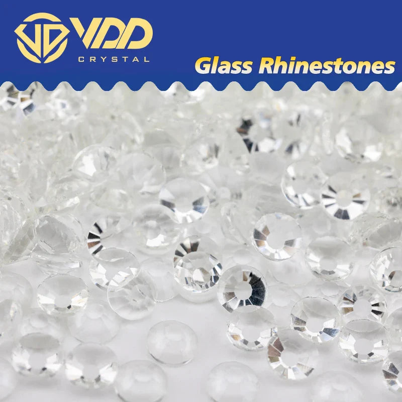 VDD SS4–SS30 Glass Crystal Rhinestones – High Quality Flatback Glitter Strass Stones for Nail Art, DIY Crafts & Decoration
